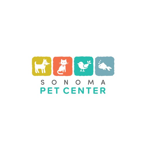 Clean and fresh logo for a local pet supply store