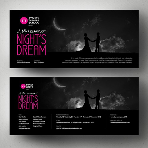 Create a flyer for A Midsummer Night's Dream