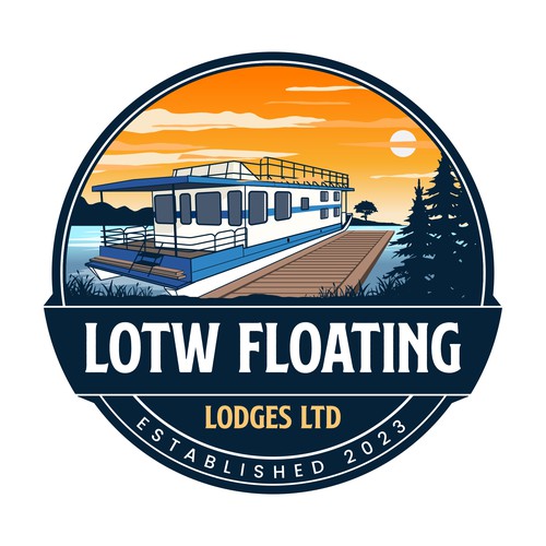 Vintage Logo Around Lodge