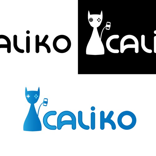 Inspired cat creative logo for an app gaming company
