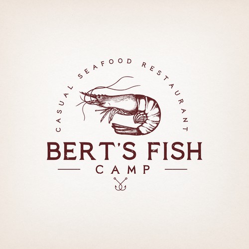 Logo Design for Bert's Fish Camp