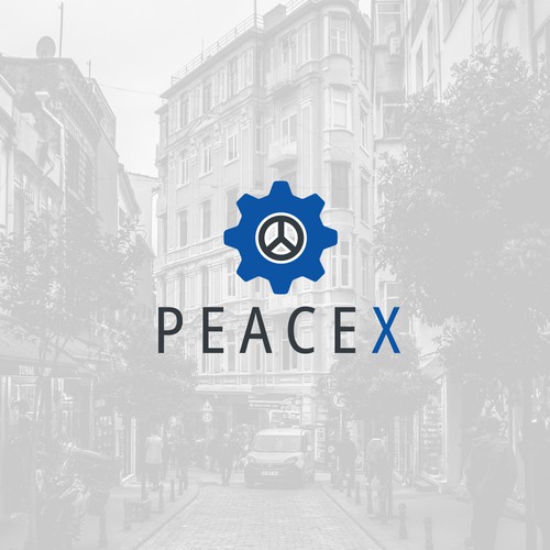 Innovative logo for peace branding.