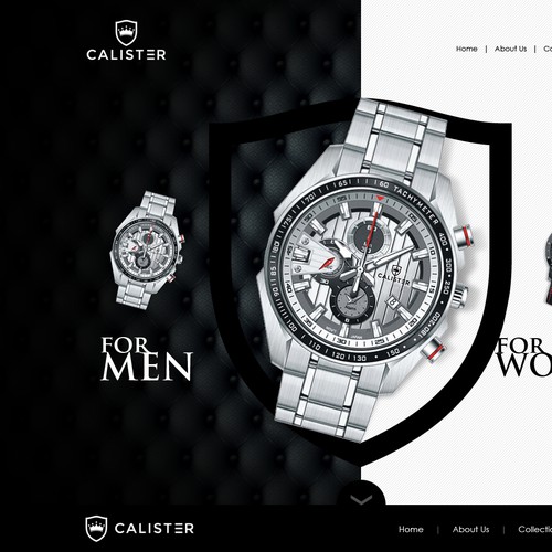 Calister - Website for Fashion Watch Company