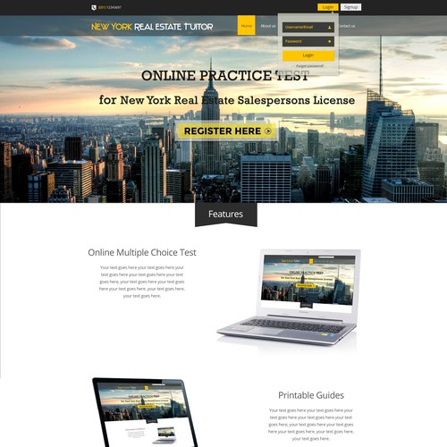 Fully Responsive Template with semi-Transparent Navigation Menu