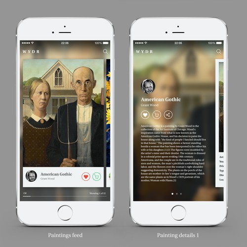 App concept for paintings