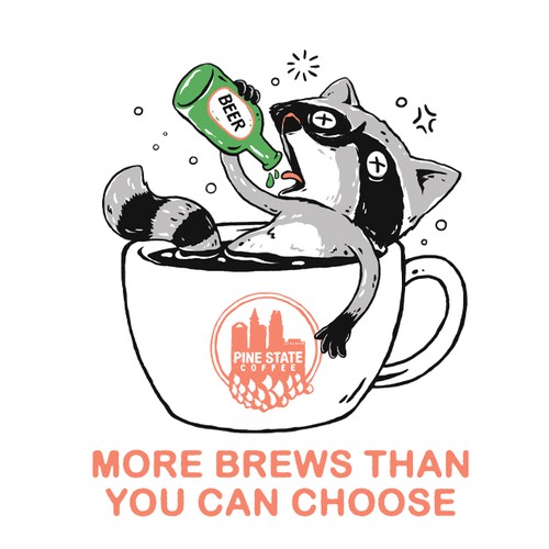 Drunk Coffee Raccoon