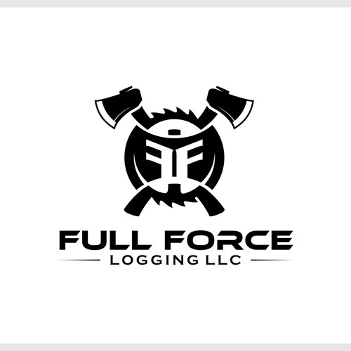 Bold logo emblem for Logging company