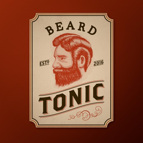 Vintage logo for Beard Tonic