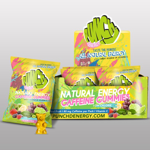 Concept Packaging: Caffeine Gummies