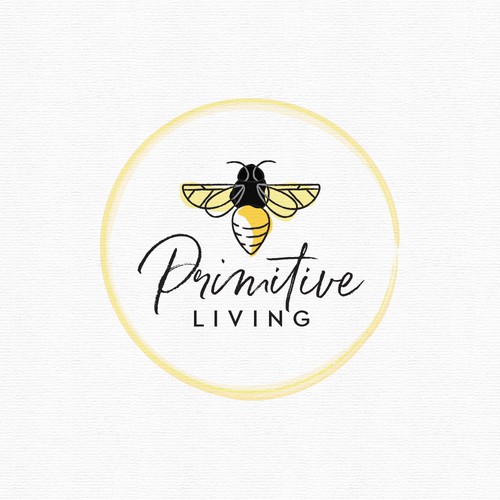 Logo concept for bee wax candles