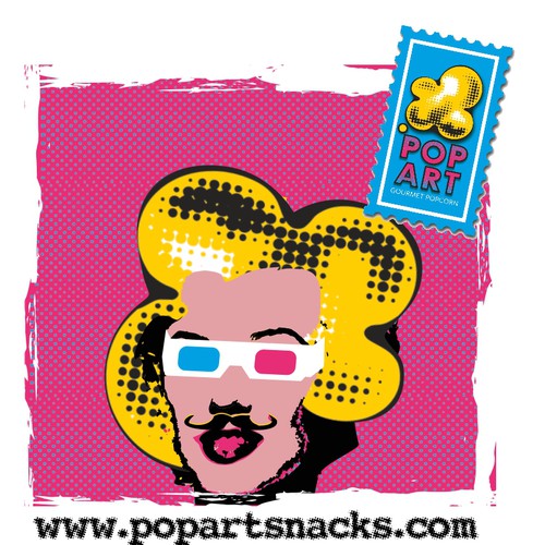 Design t-shirt for hip new Popcorn company called Pop Art