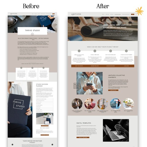 Strategic Page Redesign for Limitless Studio