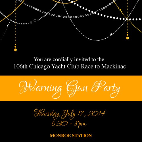 Invitation for Chicago Yacht Club Party