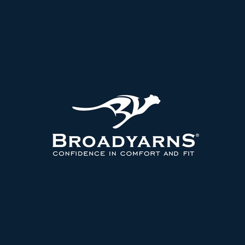 Logo for Broadyarns, the premium custom fit shirts for active men