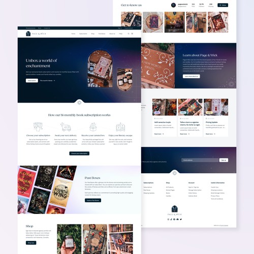 Book Subscription Box Web Design