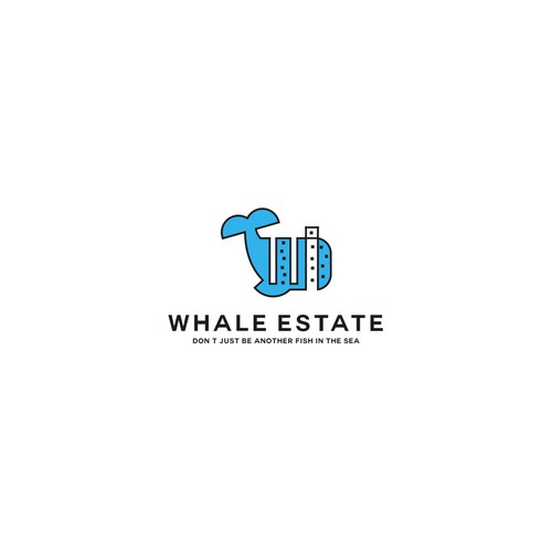 Create a whale logo for the future of Real Estate in Florida.