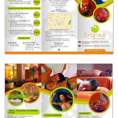 create brochure for a wellness / float-center in berlin