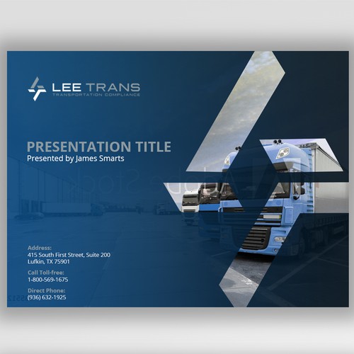 Powerpoint presentation concept for a fleet management company