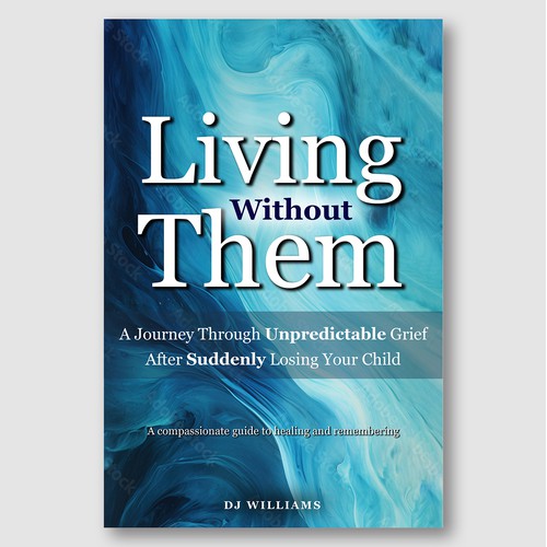 Grief Journey Cover – Swirling Blues & Reflective Healing