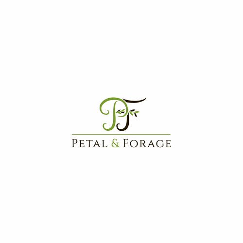 Logo for studio floral "Petal & Forage"