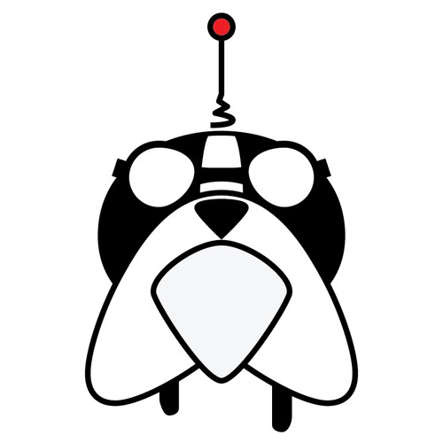 Create me a cool dog logo/mascot line drawing