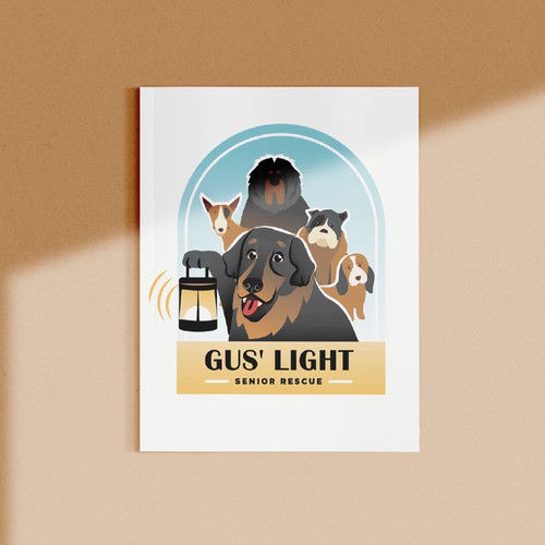 Illustrative logo for non-profit senior rescue dog organization