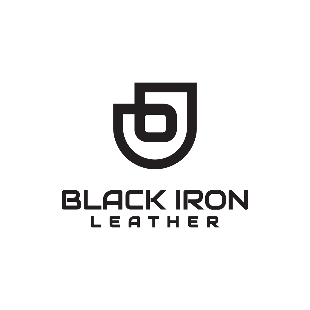 Black Iron Leather Logo Design