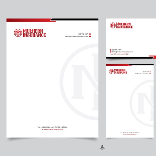 Mulhern Insurance Stationary Design