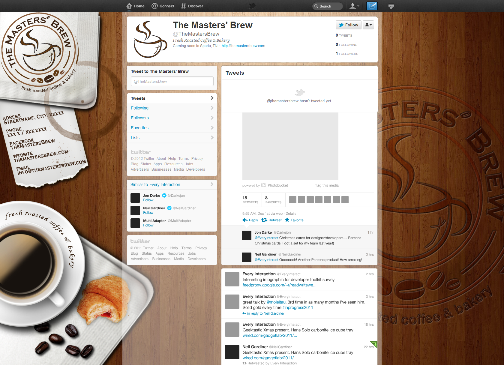 The Masters' Brew Twitter Background