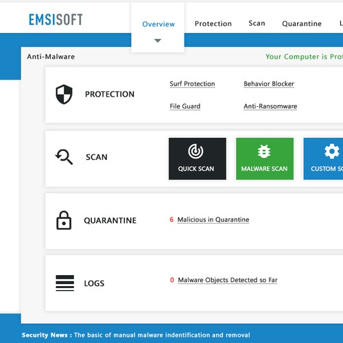 Windows antivirus application concept.
