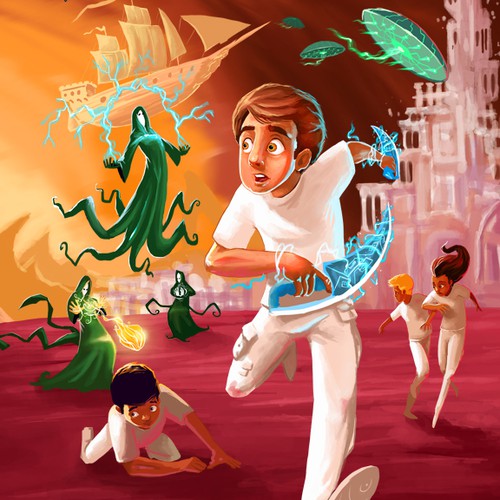 Design a bestselling cover for a new teen adventure taking place on a Terraformed Mars!