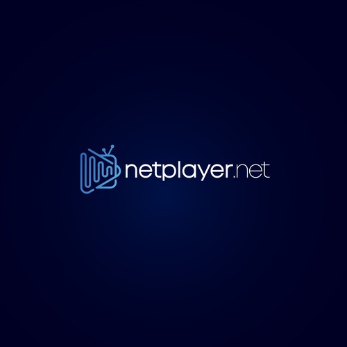 minimal logo for music and tv agency