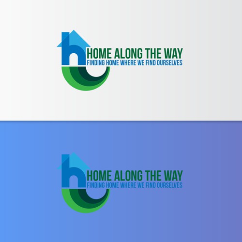 Sleek Logo for Travel Blog "Home Along the Way"