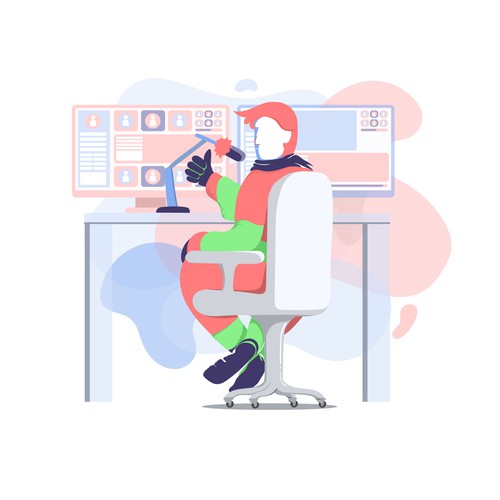 Streamer website illustration
