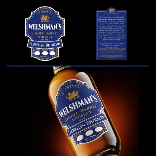 Premium Whiskey Label Design – Welshman’s Single Barrel