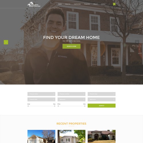 Website Redesign for Rent to Own Home Service