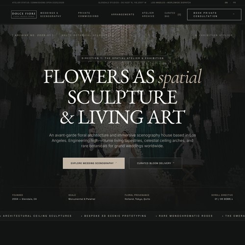 Wedding planner landing page 