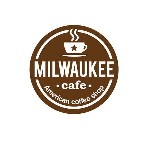 Create a logo for a US coffee shop Milwaukee Cafe based in France