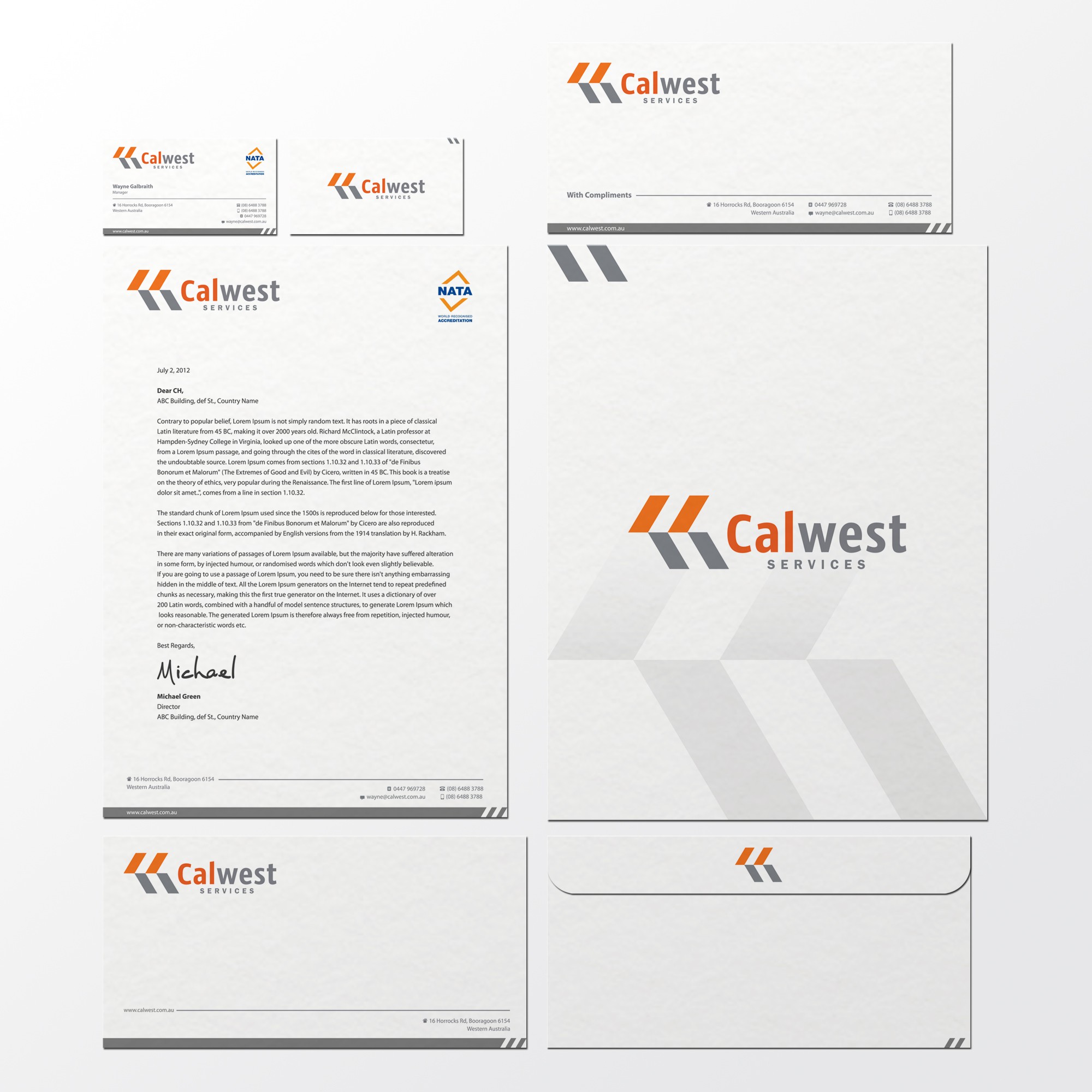New stationery wanted for Calwest Services