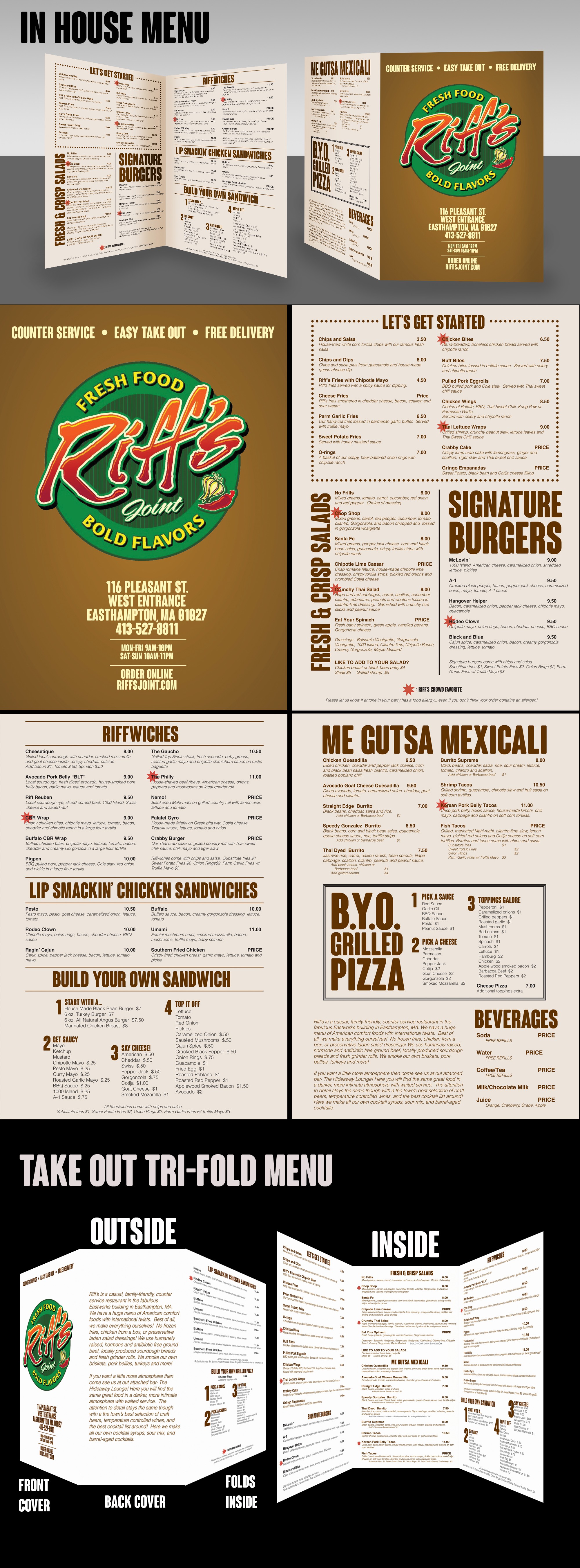 Casual, hip, from-scratch restaurant and bar badly needs menu redesign!
