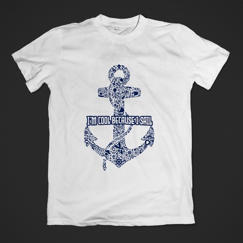 il cool because i love to sail t-shirt design for sailor.