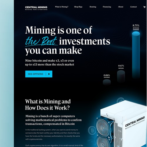 Crypto Mining Web Design