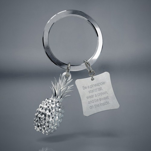 3D Pineapple Keychain