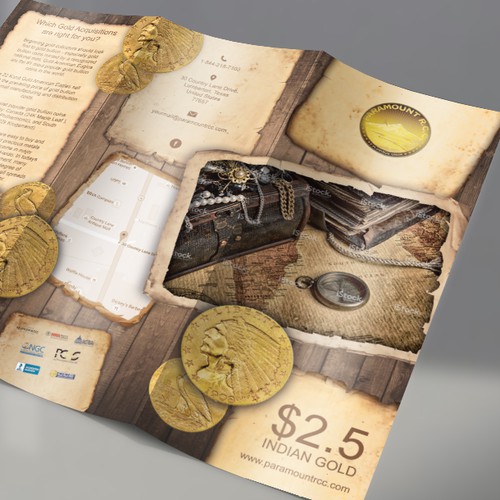 Old brochure design concept