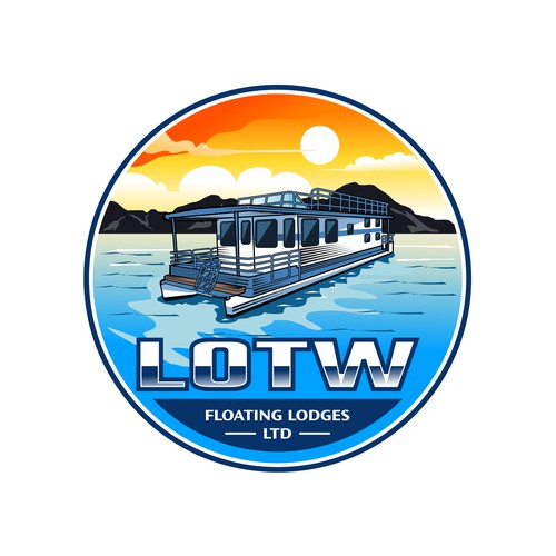 Emblem Logo Concept for Floating Lodges