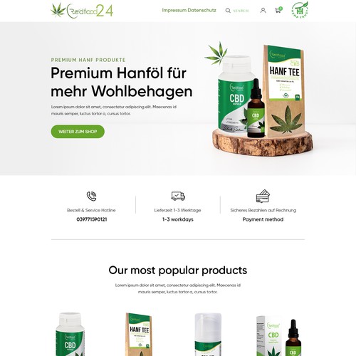 CBD Shopify website