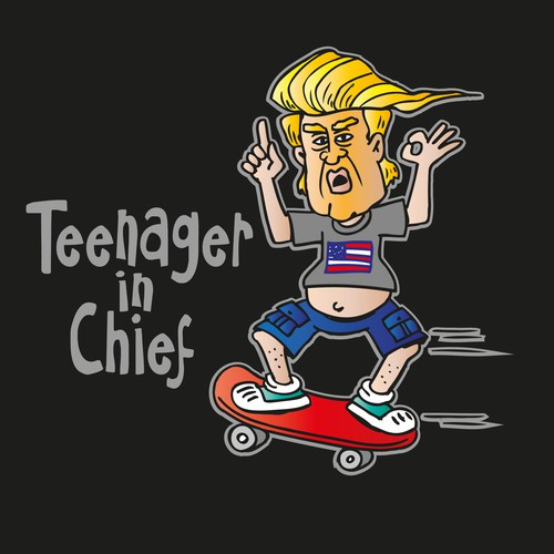 Caricature of 'Trump' for a t-shirt design
