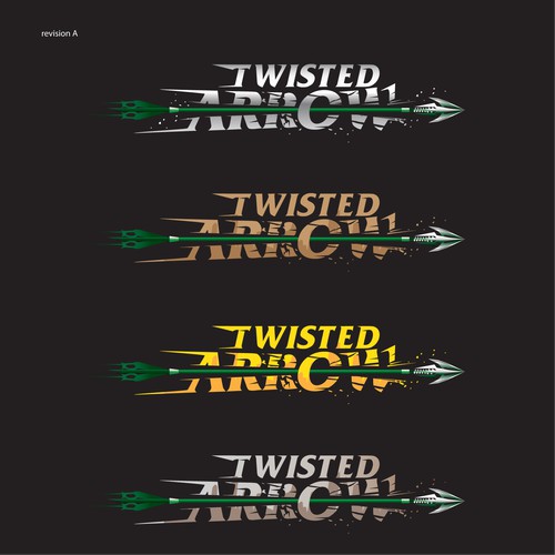 logo for  twisted arrow video game