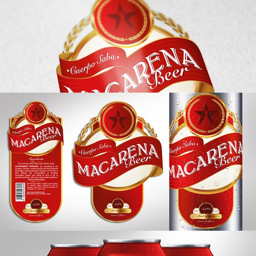 Label re-styling for Macarena Beer