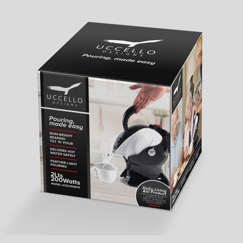 WINNING packaging design for Uccello Kettle.